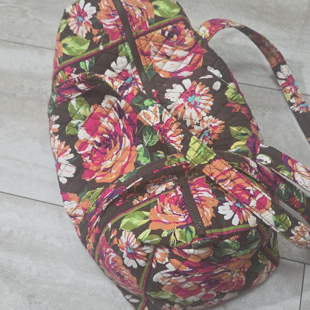 Vera Bradley Floral Brown Travel Bag